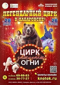 Цирковая программа "Цирк зажигает огни" в Хабаровске с 28 января 2023 (0+)