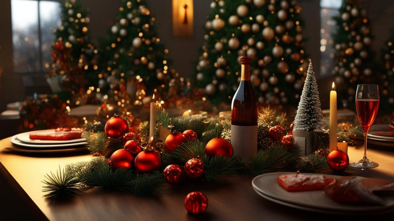 Сервировка новогоднего стола — 45 фото идей как украсить стол своими руками