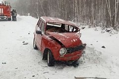 В страшной аварии погиб водитель на трассе Хабаровск - Комсомольск