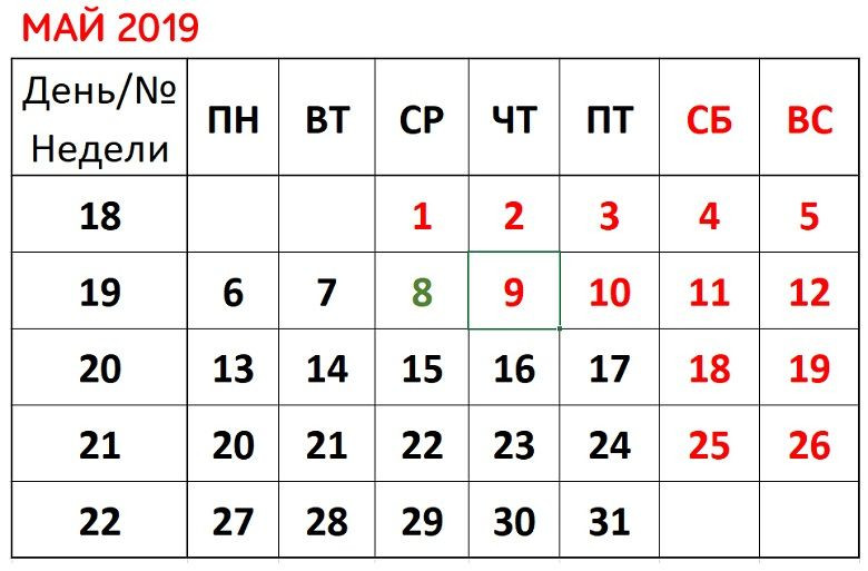 Рекордное количество выходных дней ждет россиян в мае 2019 года фото 2