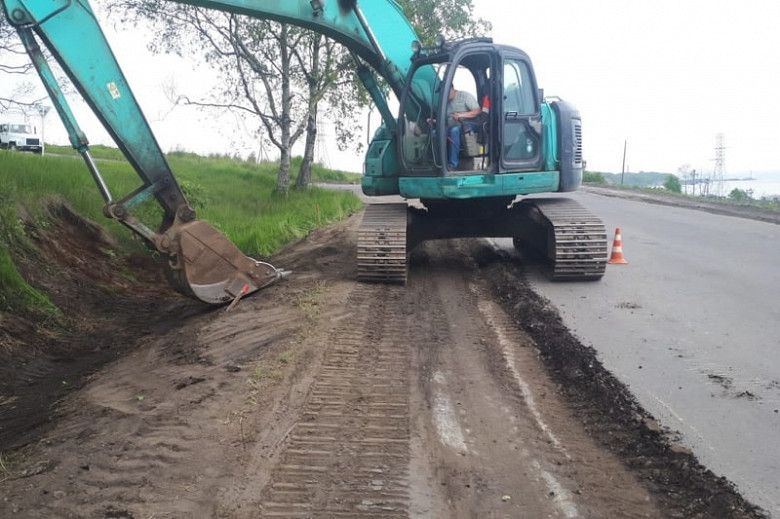 В Хабаровском крае продолжается масштабное строительство новых дорог фото 9