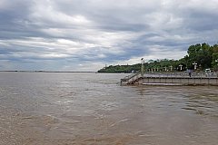 Пик амурского паводка миновал Хабаровск и движется вниз по течению реки
