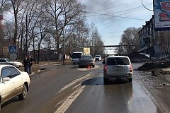 Мерседес сбил пенсионерку на пешеходном переходе в Хабаровске