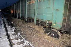 Девять железнодорожных вагонов сошли с рельсов в Хабаровском крае