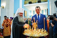 Михаил Дегтярев принял участие во Всероссийском молебне о Победе