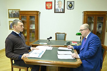 Михаил Дегтярев обсудил развитие Комсомольского района с его новым главой